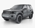 Land Rover Freelander 2 (LR2) 3D模型 wire render