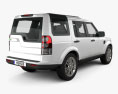 Land Rover Discovery 4 (LR4) 2014 3D 모델  back view