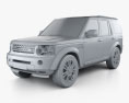 Land Rover Discovery 4 (LR4) 2014 3D模型 clay render