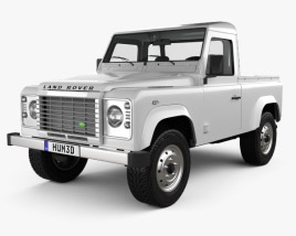 Land Rover Defender 90 pickup 2014 3D model