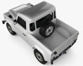 Land Rover Defender 90 pickup 2014 3D模型 顶视图