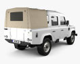 Land Rover Defender 110 双人驾驶室 pickup 2011 3D模型 后视图