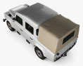Land Rover Defender 110 双人驾驶室 pickup 2011 3D模型 顶视图