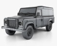 Land Rover Defender 110 ハードトップ 2011 3Dモデル wire render