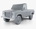 Land Rover Defender 110 pickup 2014 3D模型 clay render