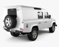 Land Rover Defender 110 Utility Wagon 2014 3D模型 后视图