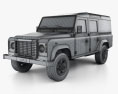 Land Rover Defender 110 Utility Wagon 2014 3D模型 wire render