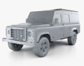 Land Rover Defender 110 Utility Wagon 2014 3d model clay render