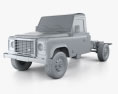 Land Rover Defender 130 Chassis Cab 2014 3d model clay render