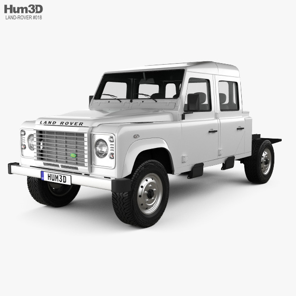 Land Rover Defender 130 Double Cab Chassis 2014 3D модель