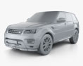 Land Rover Range Rover Sport Autobiography 2017 3D模型 clay render
