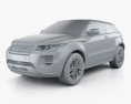 Land Rover Range Rover Evoque convertible 2016 3d model clay render
