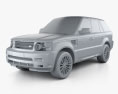 Land Rover Range Rover Sport 2013 3d model clay render