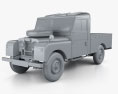 Land Rover Series I 107 Pickup 1958 Modello 3D clay render