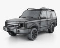 Land Rover Discovery 2004 3D模型 wire render