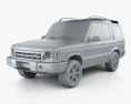 Land Rover Discovery 2004 3D模型 clay render