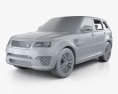 Land Rover Range Rover Sport SVR 2018 3d model clay render