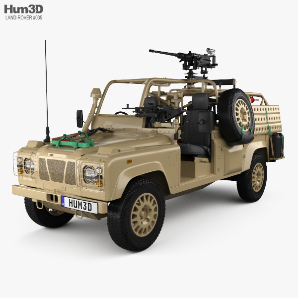 Land Rover Defender RWMIK with HQ interior 2017 3D model