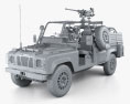 Land Rover Defender RWMIK з детальним інтер'єром 2017 3D модель clay render