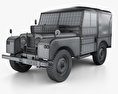 Land Rover Series I 86 Soft Top 1954 3d model wire render