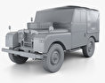 Land Rover Series I 86 Soft Top 1954 3D модель clay render