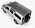 Land Rover Defender 110 旅行車 带内饰 2011 3D模型 顶视图