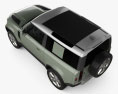 Land Rover Defender 90 2022 3d model top view