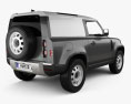 Land Rover Defender 90 hardtop 2022 3D模型 后视图