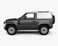 Land Rover Defender 90 hardtop 2022 3D模型 侧视图