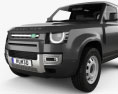 Land Rover Defender 90 hardtop 2022 3d model