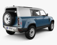 Land Rover Defender 110 hardtop 2022 3D模型 后视图