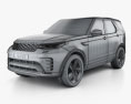 Land Rover Discovery P360 R-Dynamic 2022 3D模型 wire render