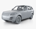 Land Rover Range Rover Autobiography with HQ interior 2021 3d model clay render