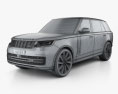 Land Rover Range Rover LWB Autobiography 2022 3D模型 wire render
