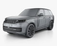 Land Rover Range Rover P510e 2022 3D模型 wire render
