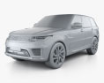 Land Rover Range Rover Sport P400e Autobiography 2022 3D模型 clay render