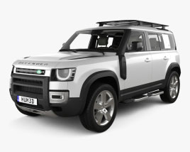 Land Rover Defender 110 Explorer Pack with HQ interior 2020 3D model