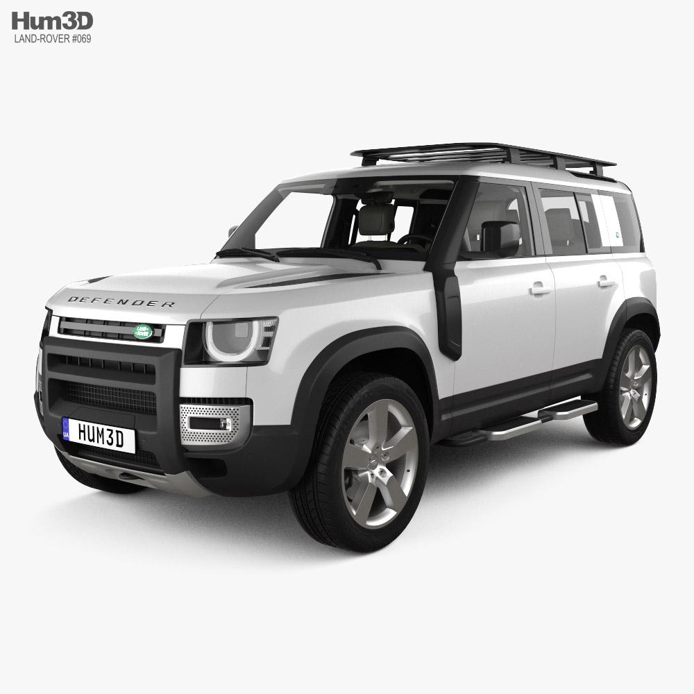 Land Rover Defender 110 Explorer Pack with HQ interior 2020 3D model