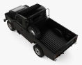 Land Rover Defender 110 PickUp with HQ interior 2011 3d model top view