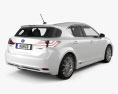 Lexus CT 200h 2013 Modelo 3D vista trasera