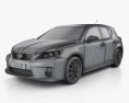 Lexus CT 200h 2013 3D 모델  wire render