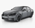 Lexus GS 2014 3d model wire render