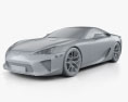 Lexus LFA 2015 3d model clay render