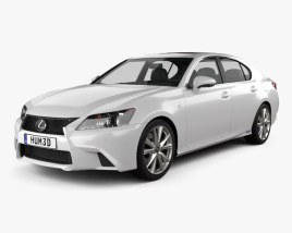 3D model of Lexus GS F Sport hybrid (L10) 2015