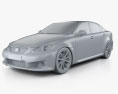 Lexus IS F (XE20) 2013 3d model clay render