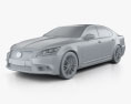 Lexus LS F sport (XF40) 2015 Modello 3D clay render