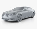 Lexus LS (XF40) 2015 3d model clay render