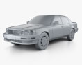 Lexus LS (XF10) 1994 3d model clay render