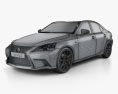 Lexus IS F Sport (XE30) 2016 3d model wire render