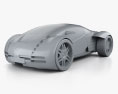 Lexus 2054 2002 3d model clay render